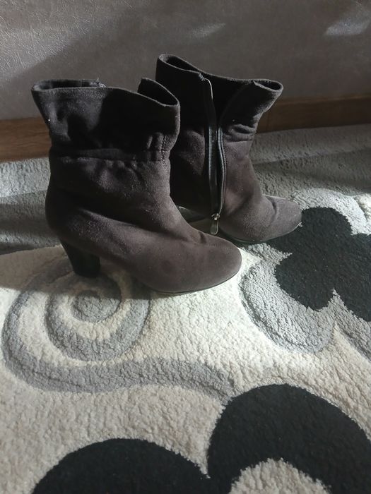 Сапоги зимние замша