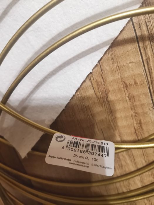 Inele metalice decorative Rayher 25 cm Handmade