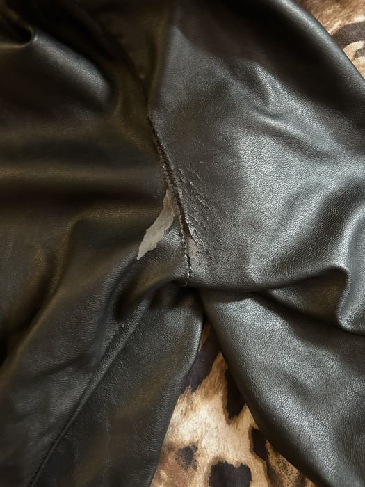 Pantaloni YoungRichWhite Zipp Leather