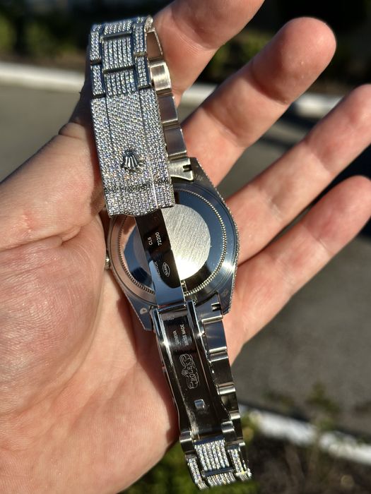 rolex datejust pave blue dial 41,mm