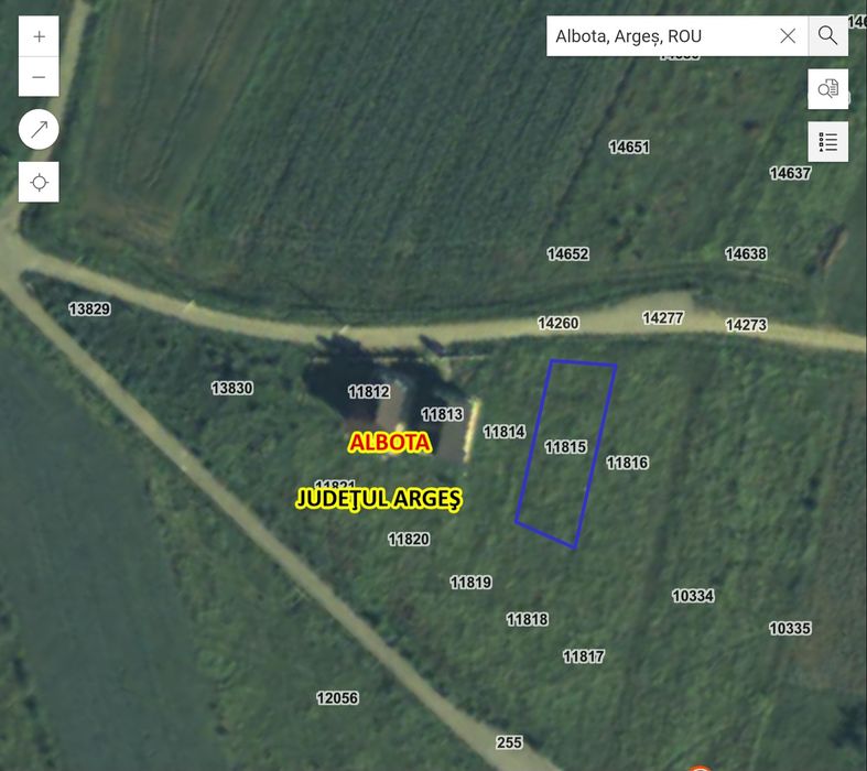 Teren intravilan Albota, strada Miei, jud Arges pentru casa