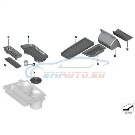 Cauciuc suport pahar BMW seria 3, F30/F31 cod: 51169227894