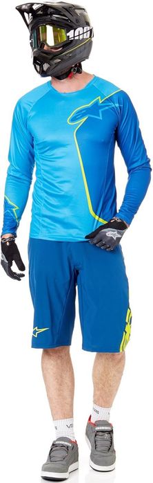 Alpinestars Mesa Short Homme, Poseidon Blue/Acid Yellow