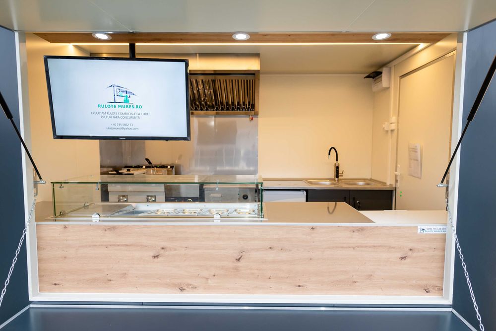 Rulota comerciala FAST FOOD, BURGER, FOOD TRUCK - PE STOC !!