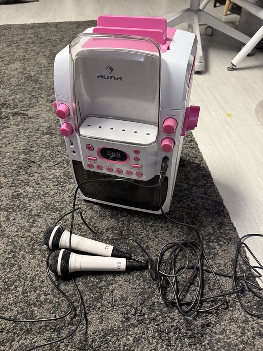 Auna caraoke pentru copii cu 2 microfoane si usb/cd player