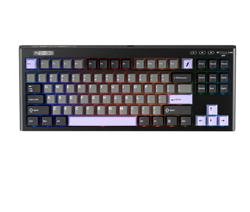 1STPLAYER NEO87 Midnight Violet — компактная клавиатура для игр работы