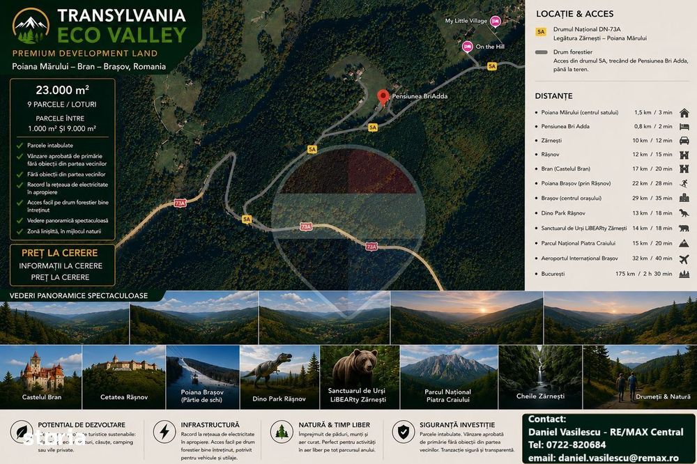 Teren extravilan Poiana Marului 1095mp, inconjurat de padure