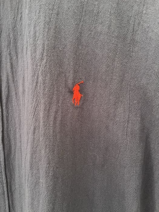 Тъмно-синя ленена риза Ralph Lauren