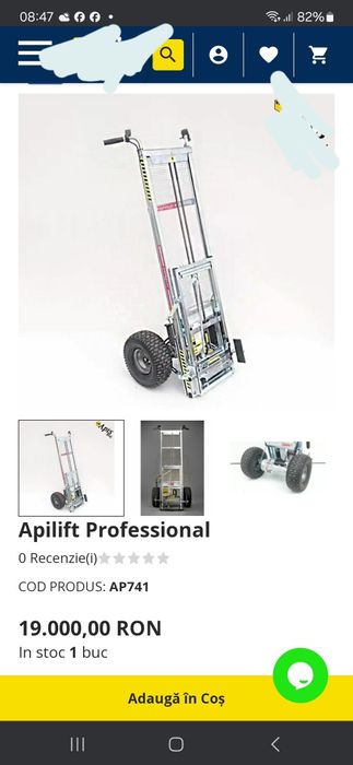 Apilift încărcat stupi