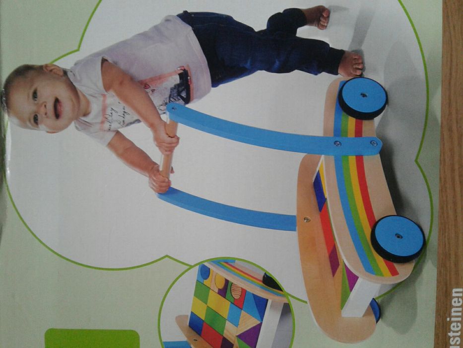 Premergator din lemn, cu 24 cuburi de construit, viu colorate, nou