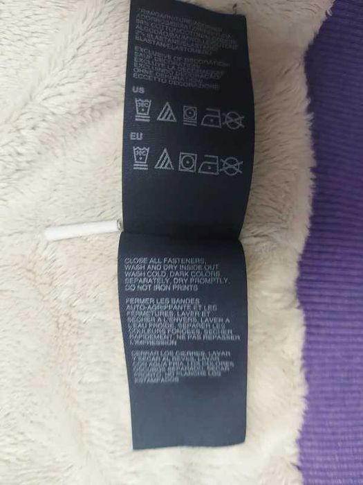 Hanorac Tommy Hilfiger, cu gluga, îmblănit, mov, marimea 16(croiala S)