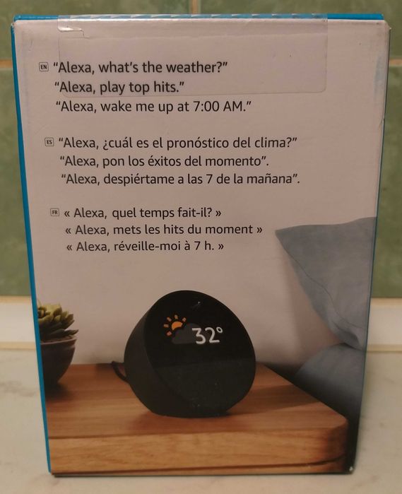 Boxa smart Amazon Echo Spot 2024 Display touch 2.83" Wi-Fi Negru(noua)