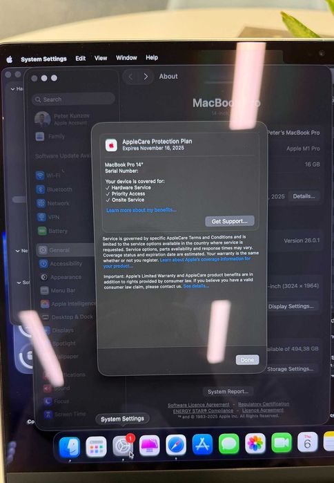 MacBook Pro 14" M1 Pro (2021), 16GB RAM, 512 GB