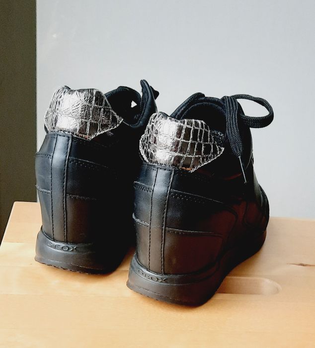 Фирменные Женские Кеды-Ботинки Geox из натуральной кожи