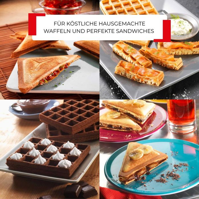 ПРОМО Нов Уред за Сандвичи и Гофрети Tefal Snack Collection SW852D, 2 Комплекта Плочи, 700 W