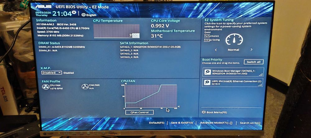 Kit placa de baza Asus H110 + procesor I5 6400 + cooler Intel