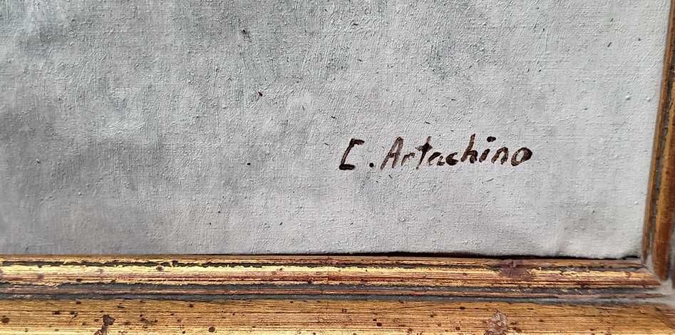 Tablou vechi - buchet de vara -  semnat C. Artachino