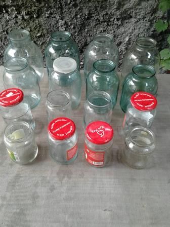 Стеклянные банки  литровые и 2 литровые