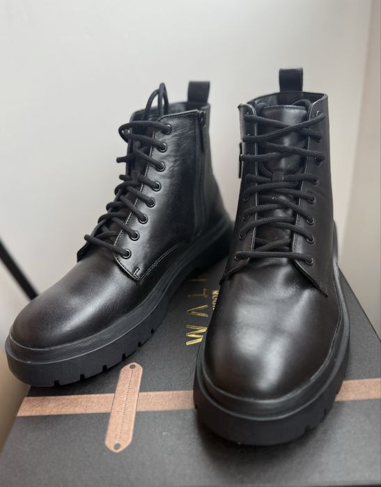 Walk London Callum ghete din piele neagra marimea 41 noi originale
