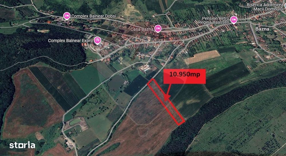 Teren 10.950 mp in apropierea Complexului Balnear Expro Bazna
