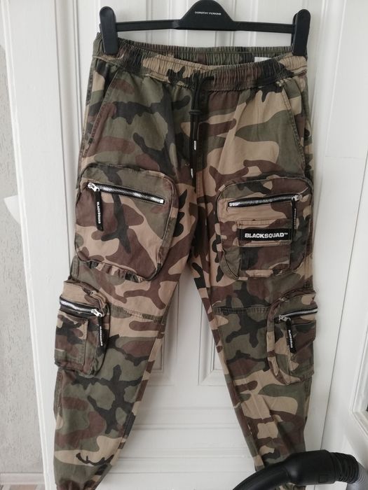 Pantaloni Black Squad S camuflaj bărbati