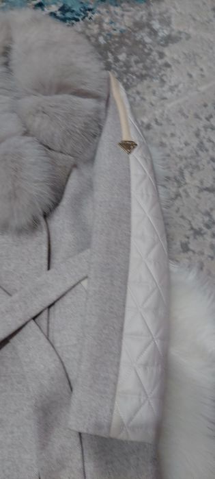 Palton cașmir cu blaniță naturală 38-40