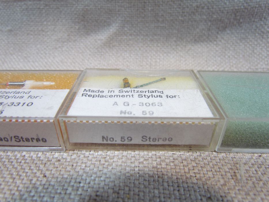 4 Броя Швейцарски Грамофонни Диамантени иглички за Винтидж Грамофони