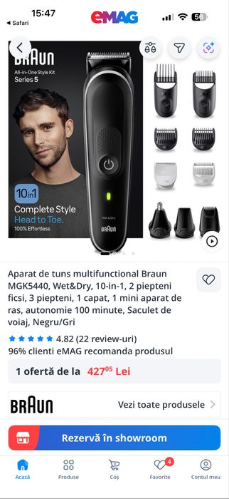 Aparat de tuns multifunctional Braun 10-in-1