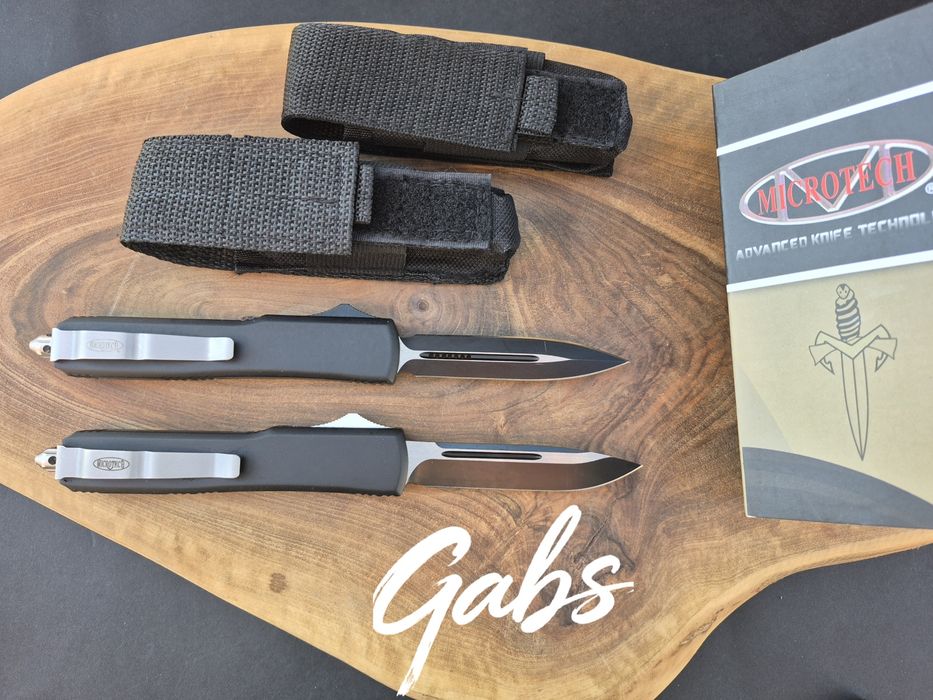 Автоматичен нож MICROTECH Ultratech, два мoдел,тъмно острие