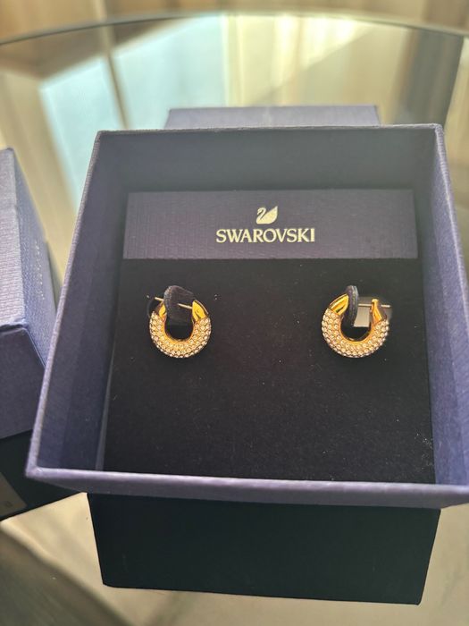 Cercei Swarovski suflați cu Aur