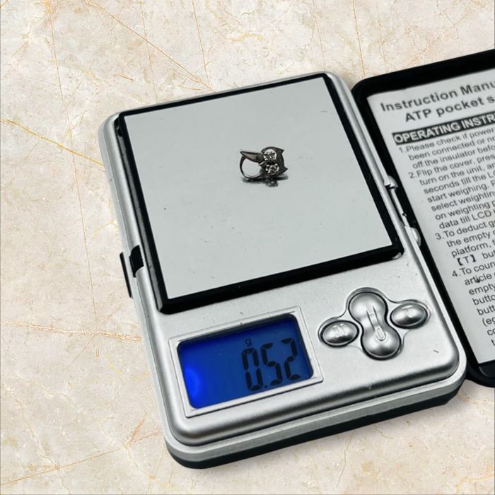 Златен талисман/висулка 14к бухал с диамантени очи