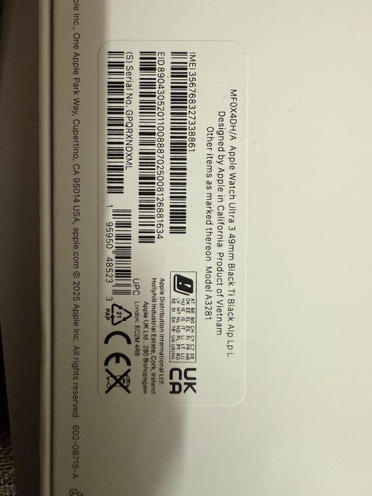 Apple watch Ultra 3 cellular 49mm Black titanium