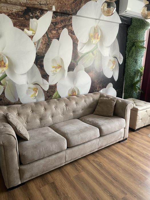 Canapea Chesterfield 3 locuri extensibila