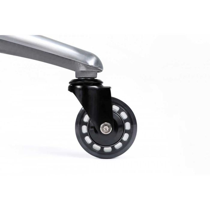 Козметичен стол -табуретка с облегалка Eli 56/76 см -силиконови колела