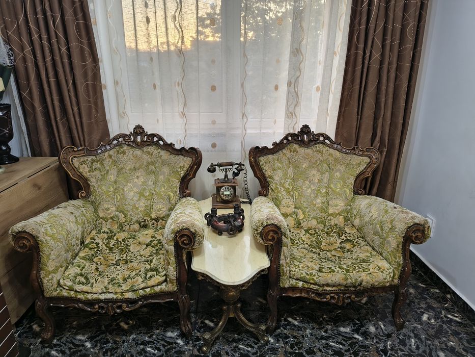 Canapea cu două fotolii ( salon în stil Ludovic /vitange \ baroc) mobilier antic!