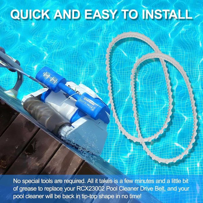 2 броя RCX23002 гумени задвижващи ремъци за прахосмукачка за басейн