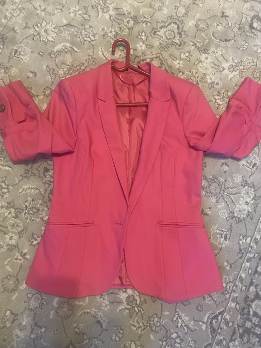 Sacou roz cu maneci 3/4