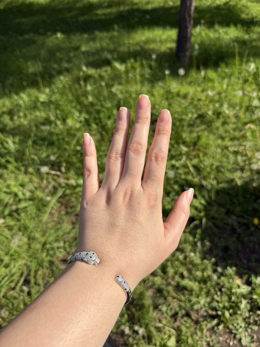 Браслет пантера серебро 925 в стиле Cartier