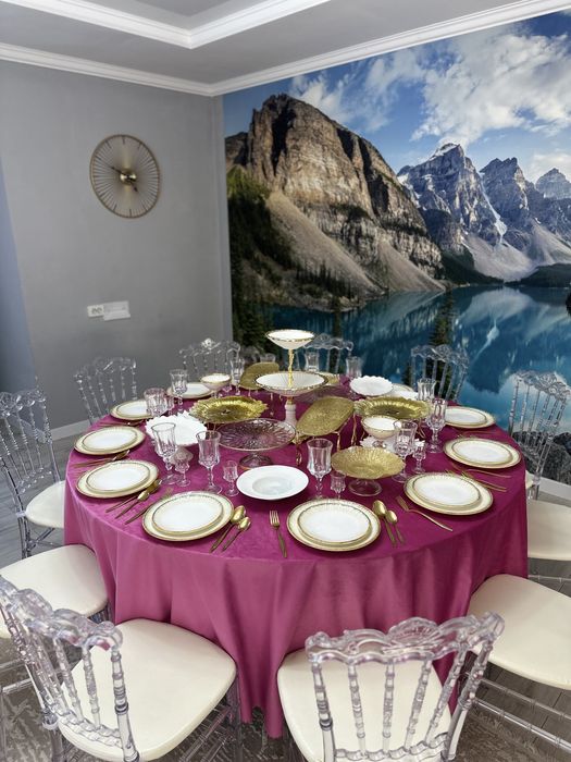 Прокат посуды столы и стулья, шатер, газон, фуршетный стол