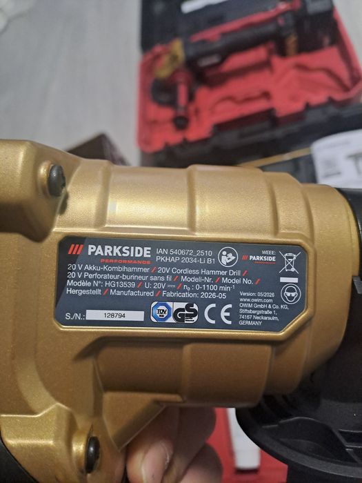 Rotopercutor parkside performance 20v 3J