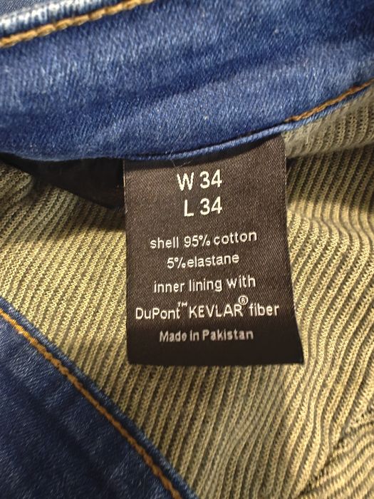 Blugi moto slim cu căptușeală kevlar