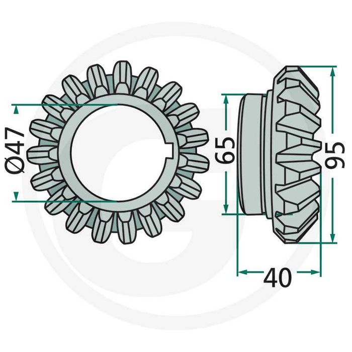 Pinion cositoare Vicon , PZ , Deutz Fahr , Kuhn
