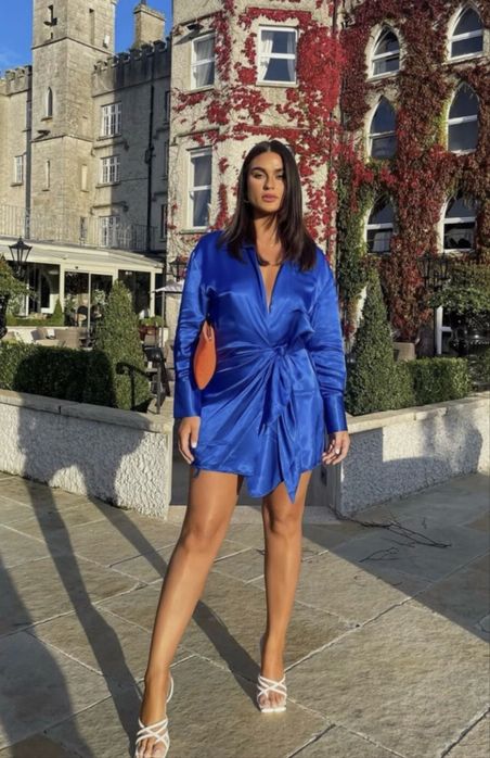 Сатенена рокля Зара /Zara S