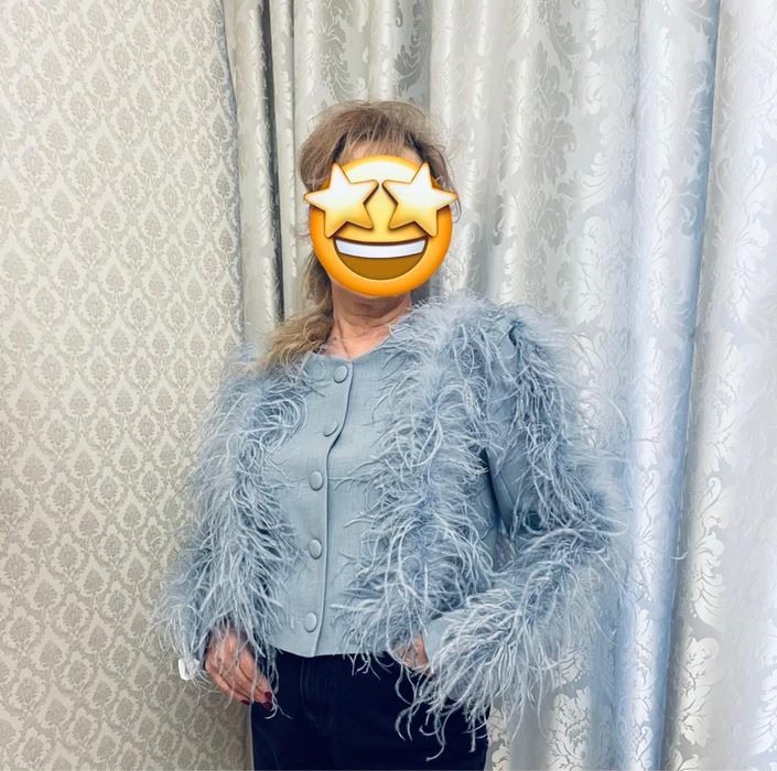 Жакет голубой, бренд Пудра, стильная , трендовая вещь