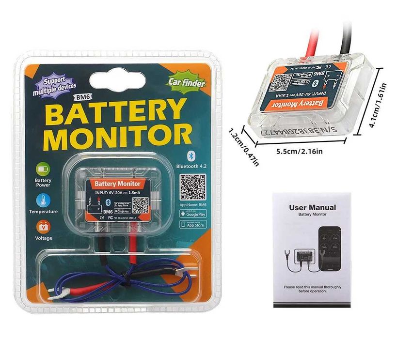 Sistem de monitorizare a bateriei auto moto wireless