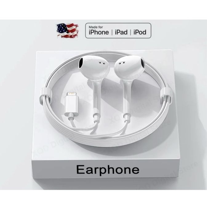 Pachet 3 in 1 Incarcator + Cablu Usb + Casti Compatibile Iphone