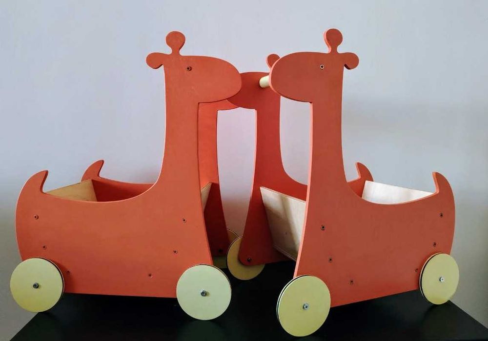 Ходунки каталка толокар тележка для игрушек кукол продуктов