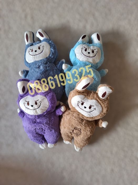 Голямо Интерактивно Лабубу,40см Дишащо Лабубу с музика и светлина