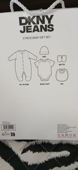 Комплект DKNY бебе 0-3 м нови