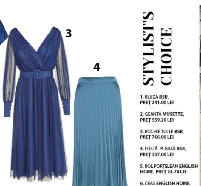 Rochie albastră tulle BSB, mărimea 42